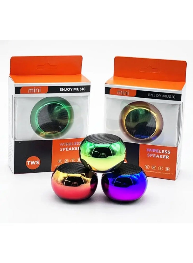 TWS Portable Mini Bluetooth Speaker with TWS Support, Deep Bass, Clear Sound, Gradient Green Yellow - Image 5